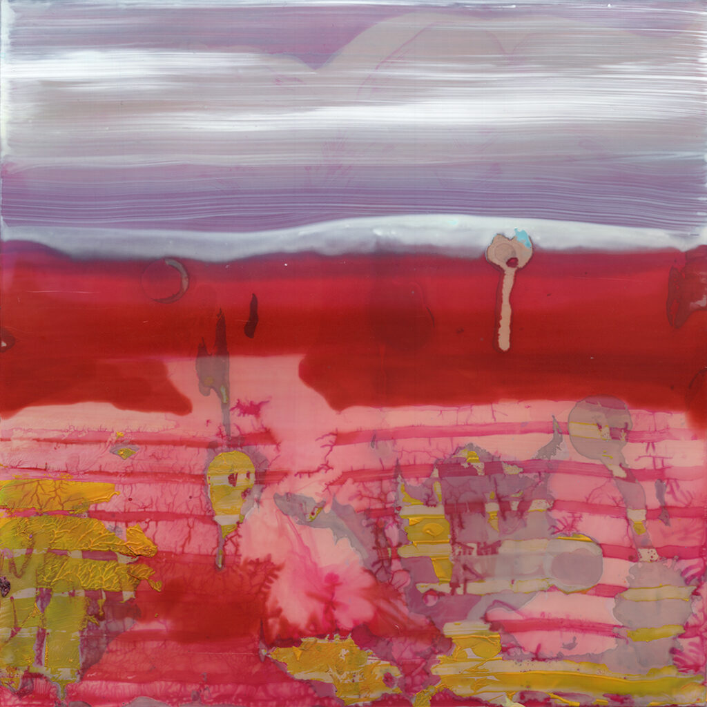 Empreinte 31, peinture sur papier photo, Charlotte Guitard 2023, contemporary painting on light-sensitive paper